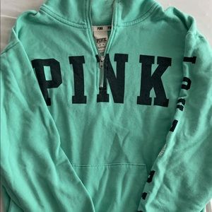 PINK VICTORIA SECRET QUARTER ZIP